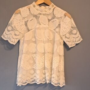 Elegant White Lace Top